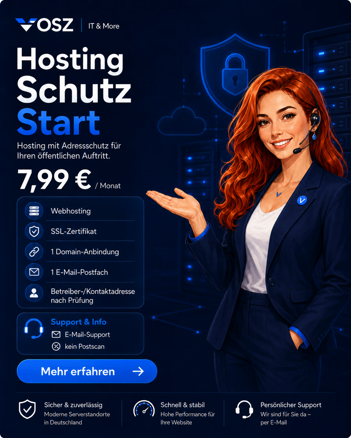 Hosting Schutz Start von VOSZ IT & More